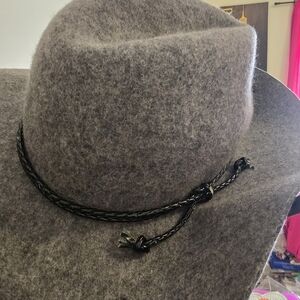 Gray Wool Fedora Hat